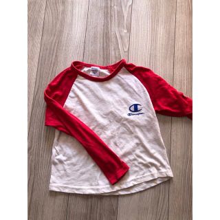 チャンピオン(Champion)のチャンピオン　長袖カットソー　130cm レッド(Tシャツ/カットソー)