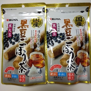 あじかん　国産黒豆ごぼう茶 18包入×2(健康茶)