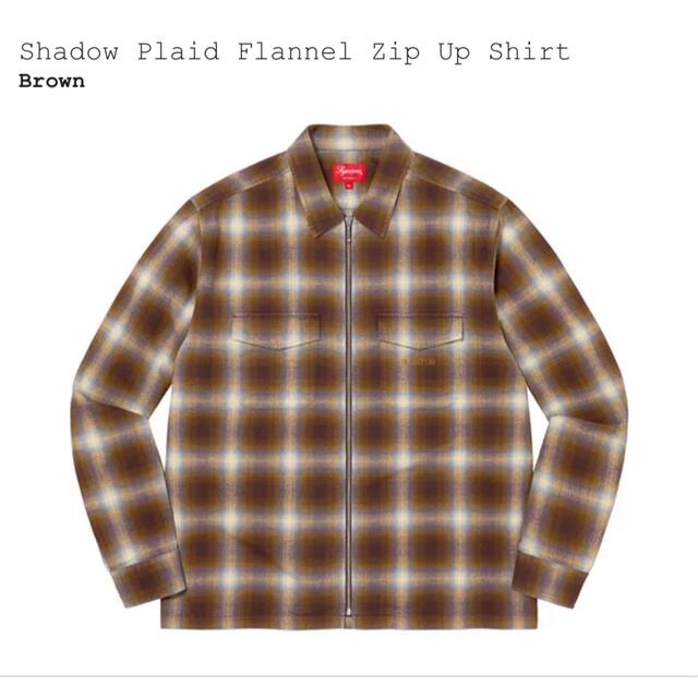 トップスシュプリーム　Shadow Plaid Flannel Zip Up Shirt