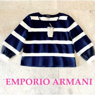 エンポリオアルマーニ(Emporio Armani)の断捨離セール　新品　EMPORIO ARMANI アルマーニ　ボーダー　トップス(カットソー(長袖/七分))