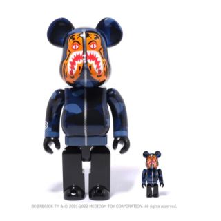 アベイシングエイプ(A BATHING APE)のBE@RBRICK BAPE ベアブリック 100%&400%  NAVY(その他)