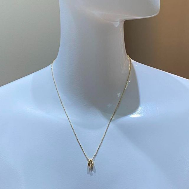 K18 天然ダイヤモンドペンダントネックレス D0.12ct 2.3g 18金