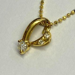 K18 天然ダイヤモンドペンダントネックレス D0.12ct 2.3g 18金の通販