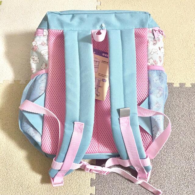 サンリオ(サンリオ)の新品　スクエアリュック　サンリオ　女の子　リュック　ピンク　水色　マイメロ　鞄 キッズ/ベビー/マタニティのこども用バッグ(リュックサック)の商品写真
