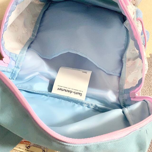 サンリオ(サンリオ)の新品　スクエアリュック　サンリオ　女の子　リュック　ピンク　水色　マイメロ　鞄 キッズ/ベビー/マタニティのこども用バッグ(リュックサック)の商品写真