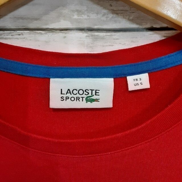 LACOSTE(ラコステ)の✨人気✨ LACOSTE(ラコステ) メンズTシャツ M レッド スポーツ メンズのトップス(Tシャツ/カットソー(半袖/袖なし))の商品写真