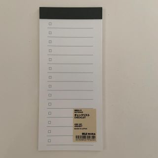 ムジルシリョウヒン(MUJI (無印良品))の無印良品　チェックリスト(ノート/メモ帳/ふせん)