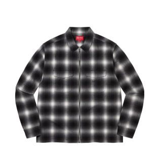 XL Shadow Plaid Flannel Zip Up Shirt