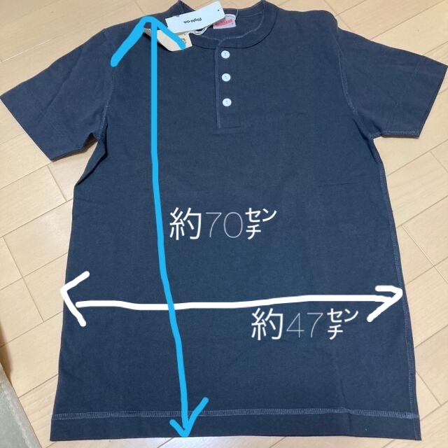 Right-on(ライトオン)の新品未使用　タグ付き　ヘルスニットヘンリーネックT  メンズのトップス(Tシャツ/カットソー(半袖/袖なし))の商品写真