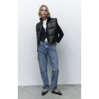 ZARA - ❤️ZARAフェイクレザーパフベスト❤️の通販 by mk's shop