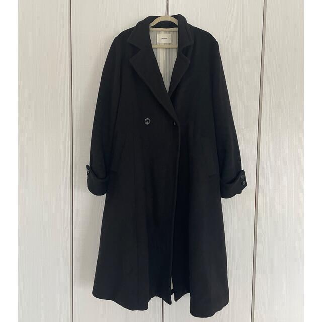 MURUA(ムルーア)のMURUA ムルーア　ロングコート　ブラック レディースのジャケット/アウター(ロングコート)の商品写真