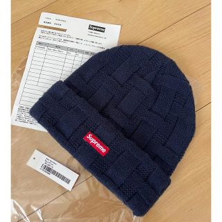 シュプリーム(Supreme)の19AW Supreme Basket Weave Beanie Navy(ニット帽/ビーニー)