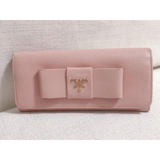 プラダ(PRADA)の【SALE】PRADA    リボン　長財布　サフィアーノ(長財布)