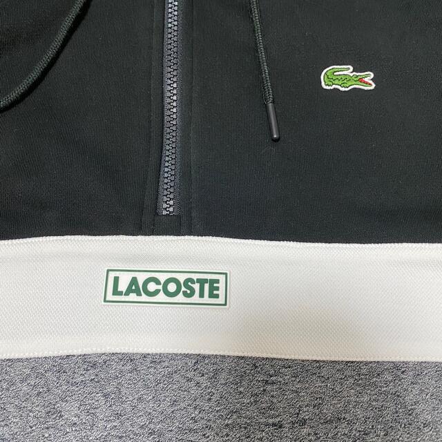 LACOSTE☆刺繍ロゴ　ハーフジップ　ナイロンジャケット　パーカー　フーディー