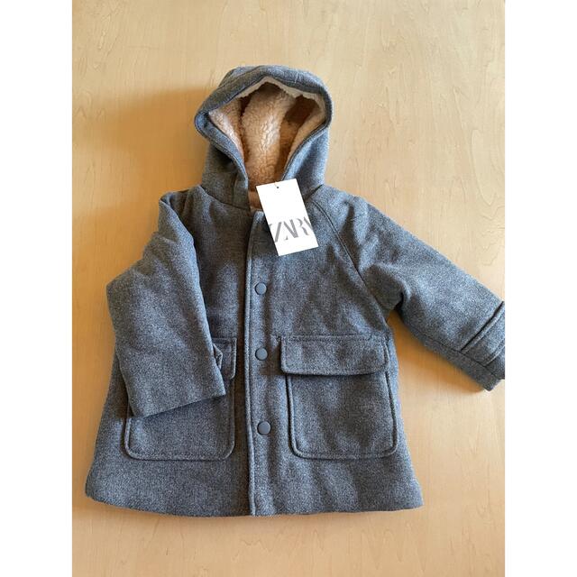 ZARA KIDS(ザラキッズ)の新品ZARA❤︎フェイクボアのおしゃれコート／サイズ86 キッズ/ベビー/マタニティのベビー服(~85cm)(ジャケット/コート)の商品写真