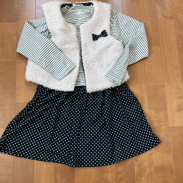 西松屋(ニシマツヤ)のボレロ付きワンピース キッズ/ベビー/マタニティのキッズ服女の子用(90cm~)(ワンピース)の商品写真