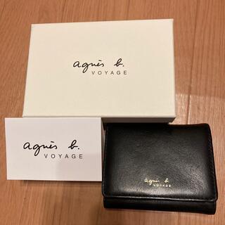 アニエスベー(agnes b.)のアニエスベー　三つ折り財布　美品　ブラック(財布)