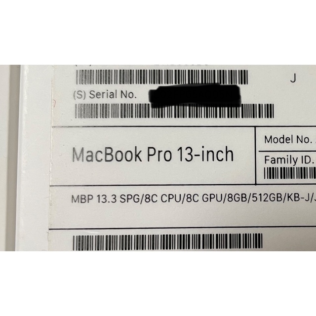 MacBook pro (13-inch,M1,2020) 8GB,512GB
