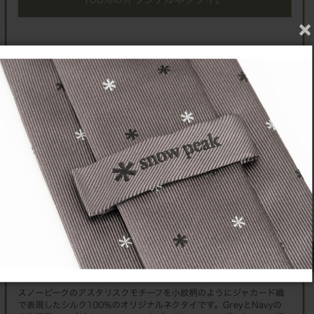 Snow Peak Asterisk Tie One Grey ポイントギフト 2