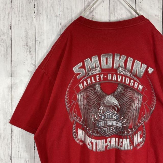 低価NEW Harley Tシャツ カーキ L ビッグロゴの通販 by ベキ子の古着屋
