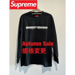 シュプリーム(Supreme)の【値下】SUPREME Chrome Logo L/S Top BLACK(Tシャツ/カットソー(七分/長袖))