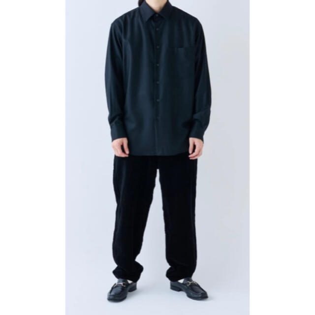 AURALEE(オーラリー)の新品　AURALEE SUPER LIGHT WOOL SHIRTSブラック5 メンズのトップス(シャツ)の商品写真