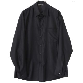 オーラリー(AURALEE)の新品　AURALEE SUPER LIGHT WOOL SHIRTSブラック5(シャツ)