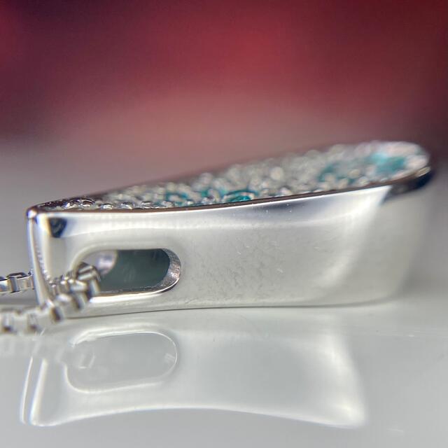 『専用です』天然パライバトルマリン ダイヤモンド 計0.36ct K18WG レディースのアクセサリー(ネックレス)の商品写真