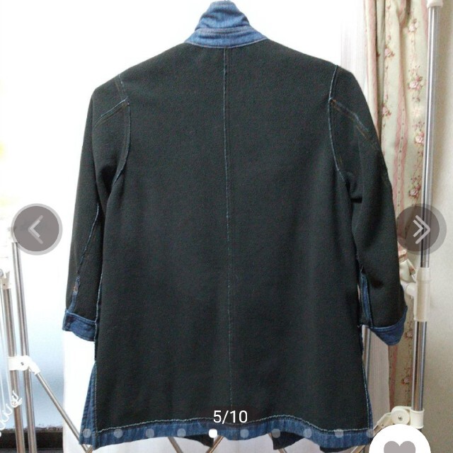 裏フリース  デニムコート    L        デニムコート レディースのジャケット/アウター(ロングコート)の商品写真