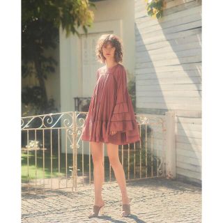 Frill Hem Tunic フリルヘムチュニック　rosarymoon