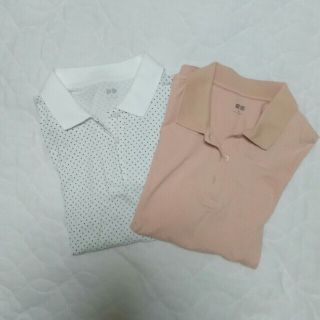 ユニクロ(UNIQLO)のユニクロ　ポロシャツ　ドット　M 2枚セット(ポロシャツ)