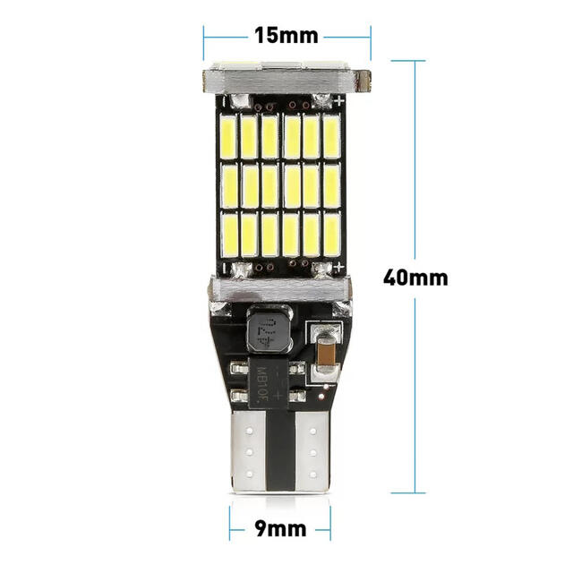 ストロボ爆光！バックランプ、T10 T16 LEDバルブ 2個セット  自動車/バイクの自動車(車外アクセサリ)の商品写真