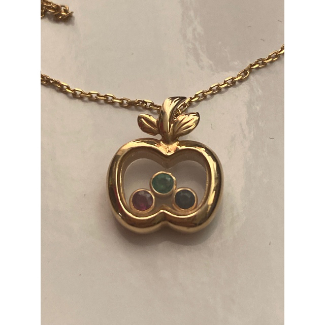 K18ygミキモトmikimoto アップルペンダントネックレス - ネックレス