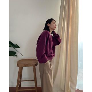 クラネ(CLANE)のクラネ　DEFORM BOAT NECK YAK KNIT TOPS(ニット/セーター)