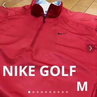 美品 golf NIKE ナイキ ゴルフ ナイロン 半袖 ジャケット 白