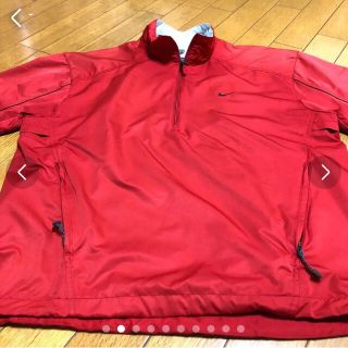 美品 golf NIKE ナイキ ゴルフ ナイロン 半袖 ジャケット 白