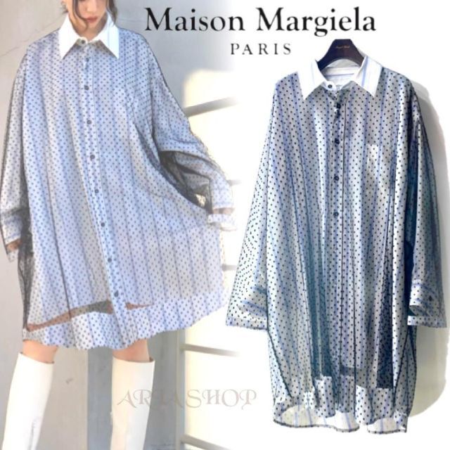 Maison Martin Margiela(マルタンマルジェラ)の☆新品タグ付き☆ Maison Margiela パネルドット シャツドレス レディースのワンピース(ひざ丈ワンピース)の商品写真