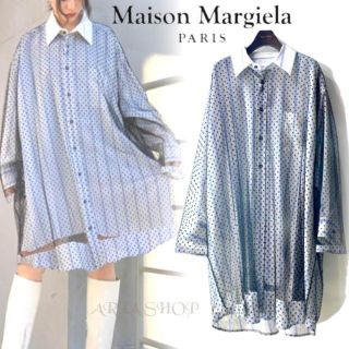 マルタンマルジェラ(Maison Martin Margiela)の☆新品タグ付き☆ Maison Margiela パネルドット シャツドレス(ひざ丈ワンピース)