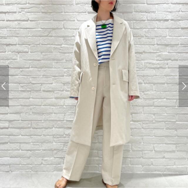 GALERIE VIEコットンリネンマットクロス チェスターコート-