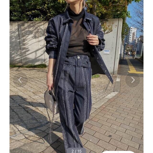 AMERI ニードルストライプデニムパンツ d49QzKPLUq - asherbilu.com