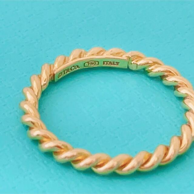 Tiffany & Co.(ティファニー)の希少TIFFANY&Co.ティファニーナローツイストリングK18 レディースのアクセサリー(リング(指輪))の商品写真