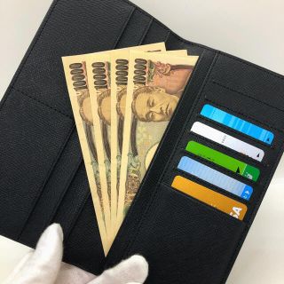 在庫処分 長財布 ウォレット 財布 メンズ ブラック ネイビー本革 新品 ...
