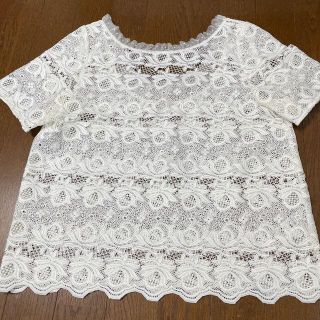 イエナ(IENA)の【美品IENA】レーストップ(カットソー(半袖/袖なし))