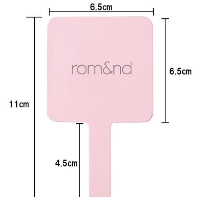 新品　ロムアンド　ハンドミラー　コンパクトサイズ レディースのファッション小物(ミラー)の商品写真