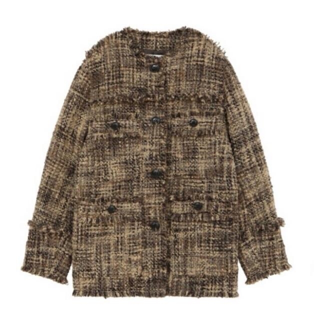 【新品•未使用•タグ付】CLANE  NO COLOR TWEED JACKET