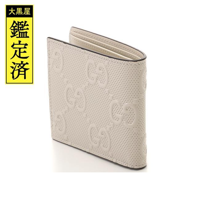 GUCCI 財布 GGエンボス 625555 レザー ホワイト 【435】 - concept-sol.com