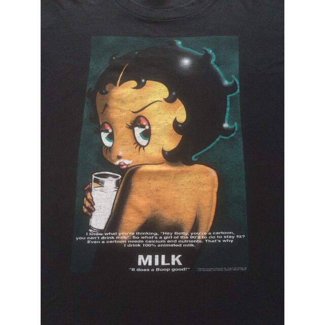 90s Betty Boop "got milk?" parody tee