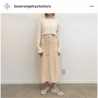 エディットフォールル(EDIT.FOR LULU)の☆新品・未使用☆ BASERANGE  ダグラス　リブスカート　XS(ロングスカート)