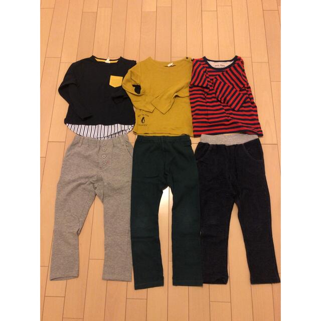 LAGOM(ラーゴム)のlagom ラーゴム　長袖Tシャツ3枚+パンツ3枚セット　110センチ キッズ/ベビー/マタニティのキッズ服男の子用(90cm~)(Tシャツ/カットソー)の商品写真