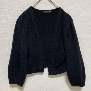 フォクシー(FOXEY)の美品！　FOXEY NEW YORK フォクシー デイリーパフ ニットボレロ　黒(ボレロ)